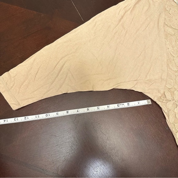 FOREVER 21 Tan Lace Floral Top Size M Medium - Picture 7 of 8